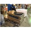 Image 2 : Large wooden crate filled w/ misc. items - includes cages/ keyboard/ wiring/ recycle bins (crate app