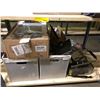Image 2 : Group of misc. items - includes propane hot water heater 18L/ panini press/ table bases etc.