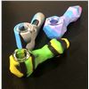 Image 1 : Group of approx. 10 new assorted silicone pipes w/ glass bowls