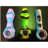 Image 2 : Group of approx. 10 new assorted silicone pipes w/ glass bowls