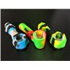 Image 1 : Group of approx. 12 new silicone pipes w/ glass bowls