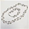 Image 2 : $200 Silver Fresh Water Pearl Necklace (18") & Bracelet (7.5") With Magnetic Clasp Set