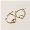 Image 2 : $300 14K  Mini Hoop Heart Earrings
