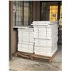Image 2 : Large lot of white metal racking - approx. 5 uprights/ 18 beams & 70pc shelf decking (uprights appro