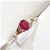 Image 2 : $1465 10K  Natural Ruby(1ct) 2 Side Diamonds(0.05ct) Ring