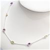 Image 2 : $120 Silver Genuine Gemstones Necklace