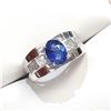 Image 2 : $150 Silver Sapphire(3ct) Ring