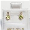 Image 1 : $200 10K  Peridot(0.4ct) Diamond(0.06ct) Earrings