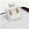 Image 2 : $200 10K  Peridot(0.4ct) Diamond(0.06ct) Earrings
