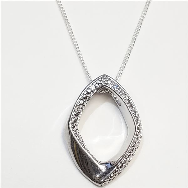 $100 Silver Diamond Necklace