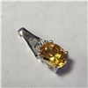Image 2 : $160 Silver Citrine & Diamond Pendant