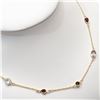 Image 3 : $150 Silver Gold Plated Genuine Multistone Necklace