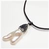 Image 2 : $80 Silver Freeform Fresh Water Pearl & Crystal Necklace