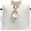 Image 1 : Rose Quartz(0.8ct) Gold Filled Pendant