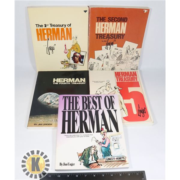 LOT OF 5 VINTAGE HERMAN COMIC BOOKS