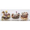 Image 1 : BUNDLE OF THREE CHRISTMAS THEME ROCKING SNOW GLOBE