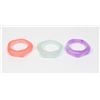 Image 1 : 3 NEW STACKABLE RESIN RINGS (CONTAIN BUBBLES)