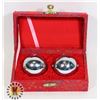 Image 1 : BAODING BALLS SILVER IN RED CASE