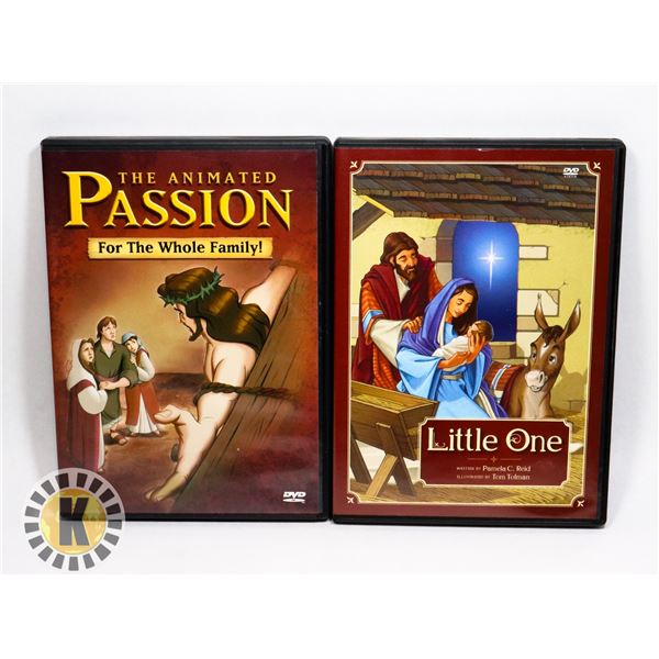 LOT OF TWO ANIMATED CHRISTIAN FILMS DVD