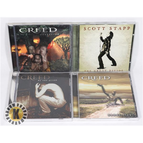 3 CREED ALBUMS AND 1 SCOTT STAPP ON CD