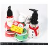 Image 1 : 3 NEW CHRISTMAS THEME DISPENSERS WITH SOAP