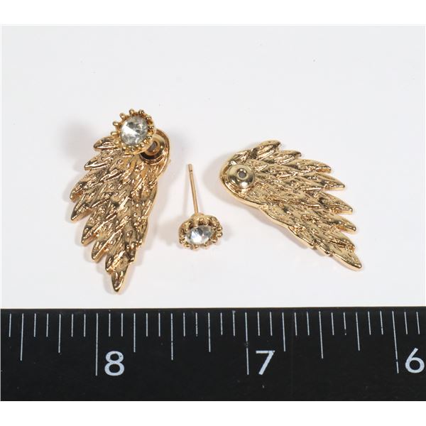 NEW WING SHAPED RHINESTONE SWING EARRING