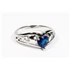 Image 1 : NEW SILVER TONE BLUE HEART GEMSTONE RING