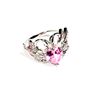 Image 1 : NEW RHINESTONE SILVER TONE SWAN SIZE 7 RING