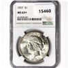 Image 1 : 1927 Silver Peace Dollar NGC MS62+