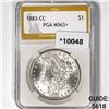Image 1 : 1883-CC Morgan Silver Dollar PGA MS63+