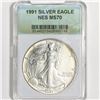Image 1 : 1991 American Silver Eagle NES MS70