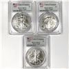 Image 1 : 2020 Set (3) American Silver Eagle PCGS MS70
