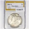 Image 1 : 1887-O Morgan Silver Dollar PGA MS63+