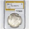 Image 1 : 1881-CC Morgan Silver Dollar PGA MS65 PL