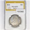 Image 1 : 1830 Capped Bust Half Dollar PGA AU53 Sml O