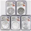 Image 1 : 2011 Set (5) A.S.E. Mercanti Sign 25th Anniv. NGC