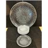 Image 1 : Iittala Ultima Thule Tapio Wirkkala 13.75" Platter with 8 side plates 5.75"
