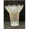 Image 2 : Beautiful Heavy Textured Art Glass Vase (approx: 7.5" tall 7" wide)