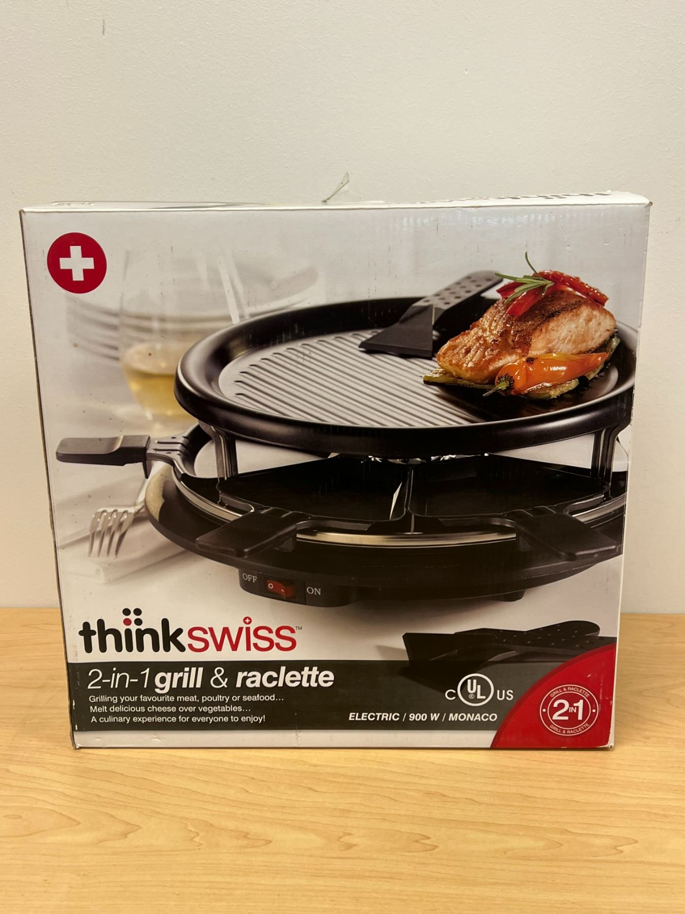 Swiss Raclete Think Swiss 2-in-1 Grill & Raclette - looks new in box, not tested