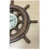Image 3 : Nautical Ship Wheel / Captains Wheel Wall Clock - approx: 21". Appears working