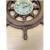 Image 5 : Nautical Ship Wheel / Captains Wheel Wall Clock - approx: 21". Appears working