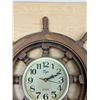 Image 6 : Nautical Ship Wheel / Captains Wheel Wall Clock - approx: 21". Appears working