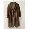Image 1 : Brown Fur Coat with Matching Hat (about: 17" shoulder to shoulder; 42" shoulder to bottom)