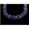 Image 2 : ANCIENT ROMAN BLUE GLASS BEADS NECKLACE 1ST CENTURY
