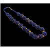 Image 3 : ANCIENT ROMAN BLUE GLASS BEADS NECKLACE 1ST CENTURY