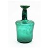 Image 1 : ISLAMIC EMERALD GREEN GLASS BOTTLE 10TH CENTURY