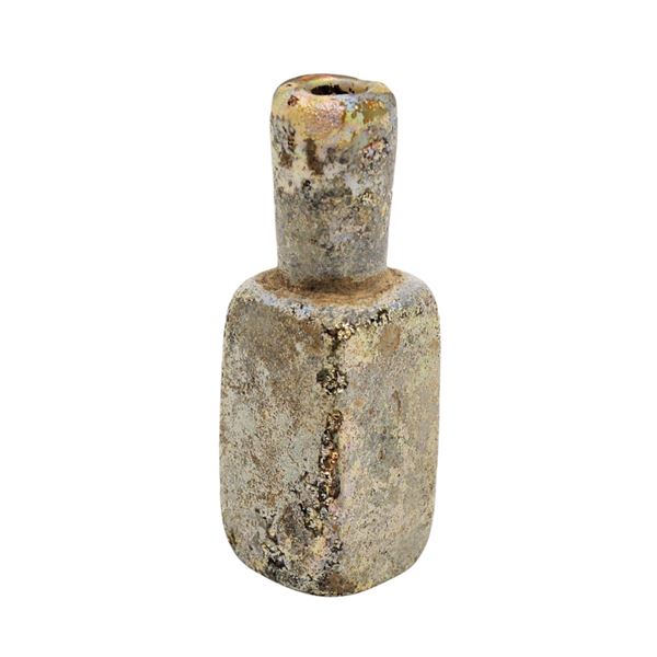 INTACT ANCIENT ISLAMIC GLASS BOTTLE 9TH-10TH CENTURY