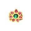 Image 2 : A RARE MUGHAL PINK RUBY GOLD RING FLOWER SHAPED 19TH CENTURY