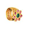 Image 5 : A RARE MUGHAL PINK RUBY GOLD RING FLOWER SHAPED 19TH CENTURY