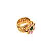 Image 6 : A RARE MUGHAL PINK RUBY GOLD RING FLOWER SHAPED 19TH CENTURY